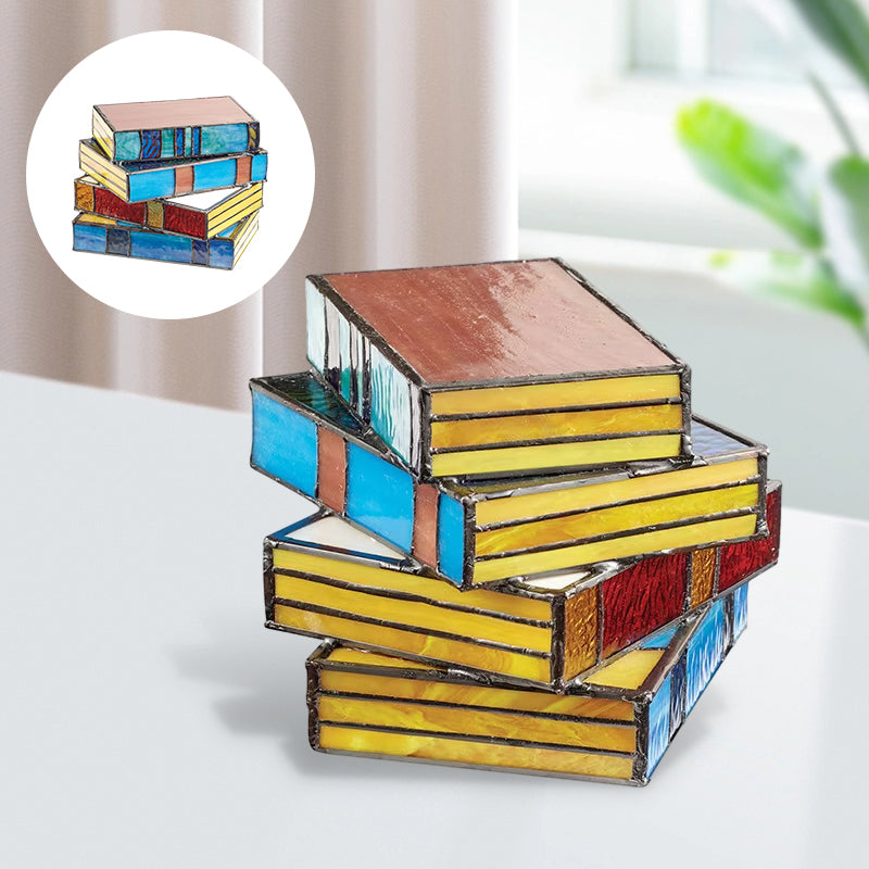 Skanto | Stained Glass Stack Books Lampe
