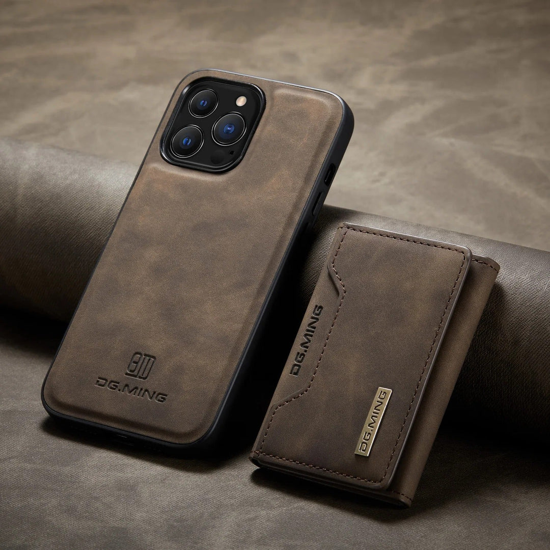 Skanto | 2 i 1 avtakbar skinnlommebokdeksel for iPhone