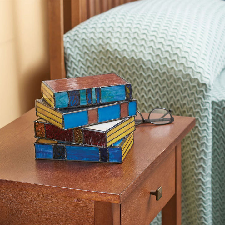Skanto | Stained Glass Stack Books Lampe