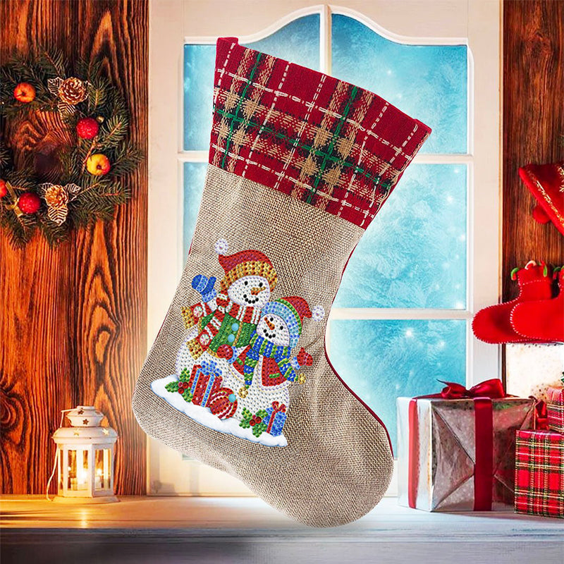 Skanto | 5D Diamant Maleri Xmas Rhinestone Sokker Broderi Mosaique Gavepose
