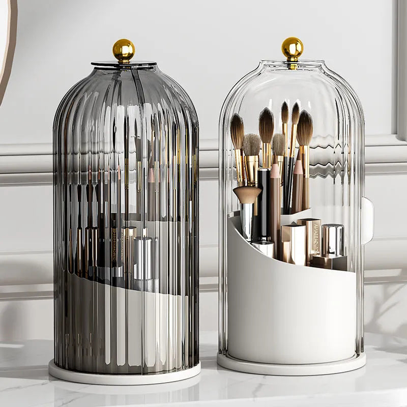 360° Rotating Makeup Brush Organizer Box | Skanto