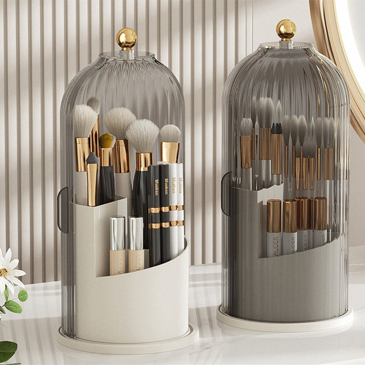 360° Rotating Makeup Brush Organizer Box | Skanto