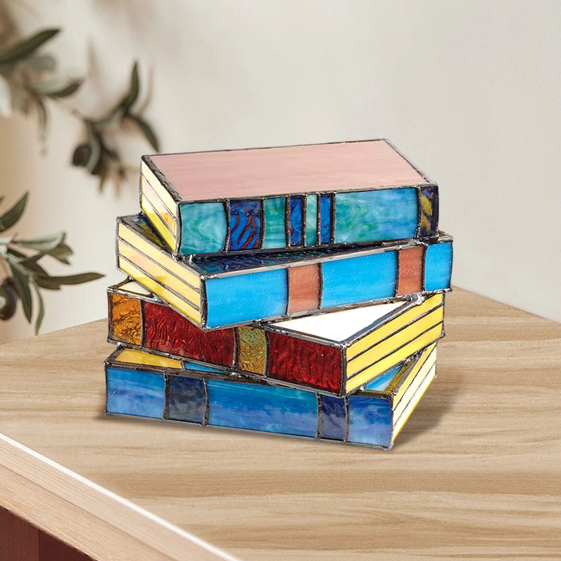Skanto | Stained Glass Stack Books Lampe