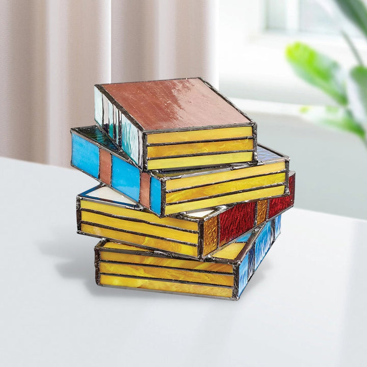 Skanto | Stained Glass Stack Books Lampe