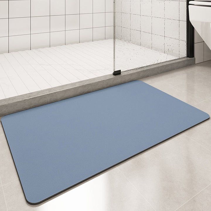 Solid Color Anti-Slip Badematmyk Rask-Dry Vaskbar Dusjmatte | Skanto