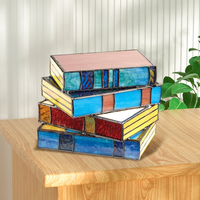 Skanto | Stained Glass Stack Books Lampe