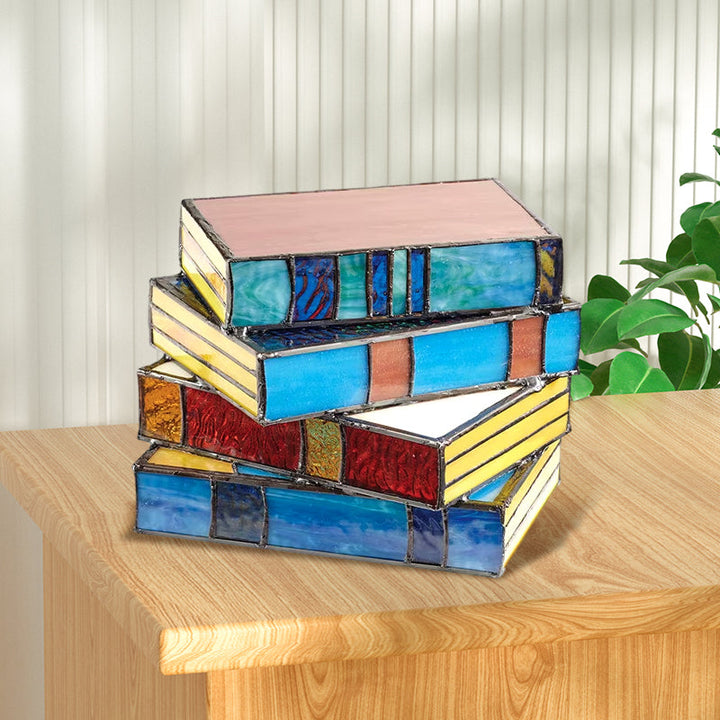Skanto | Stained Glass Stack Books Lampe