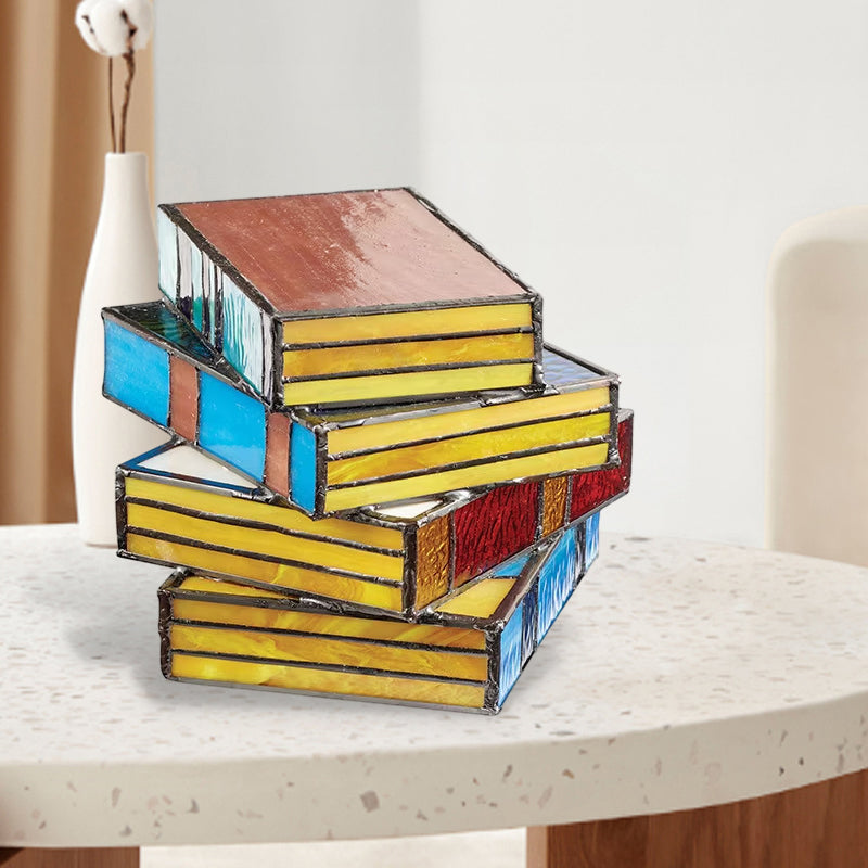 Skanto | Stained Glass Stack Books Lampe