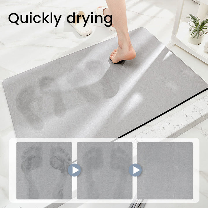 Solid Color Anti-Slip Badematmyk Rask-Dry Vaskbar Dusjmatte | Skanto