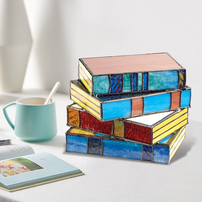 Skanto | Stained Glass Stack Books Lampe