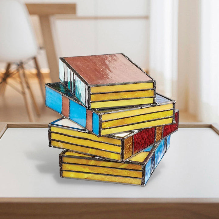 Skanto | Stained Glass Stack Books Lampe