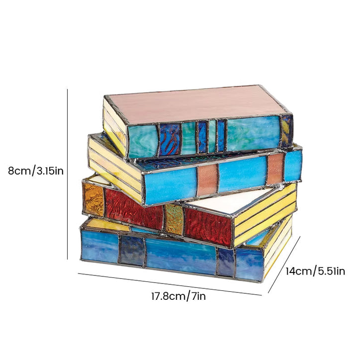 Skanto | Stained Glass Stack Books Lampe