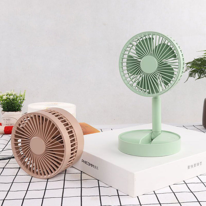 Mini vifte med sammenleggbar teleskopisk telefonholder | Skanto