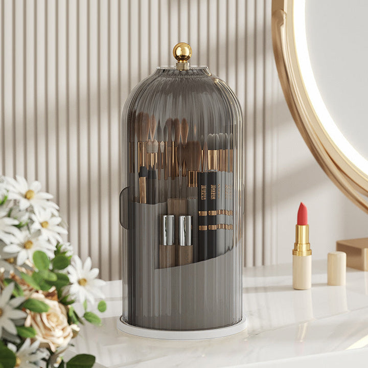 360° Rotating Makeup Brush Organizer Box | Skanto