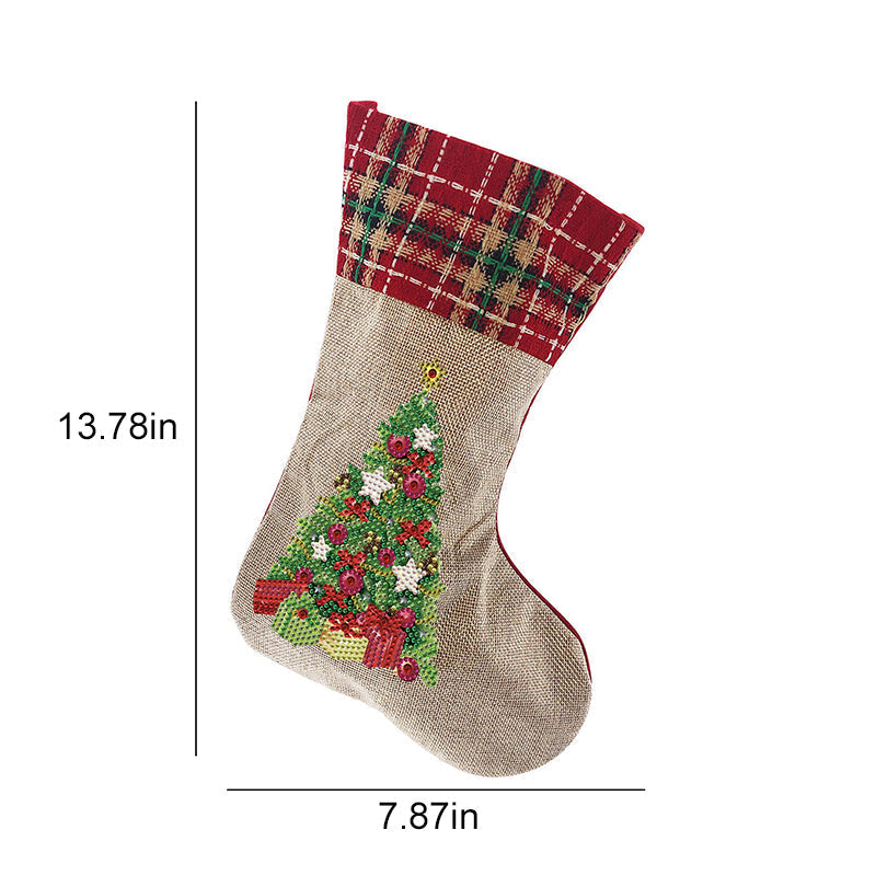 Skanto | 5D Diamant Maleri Xmas Rhinestone Sokker Broderi Mosaique Gavepose