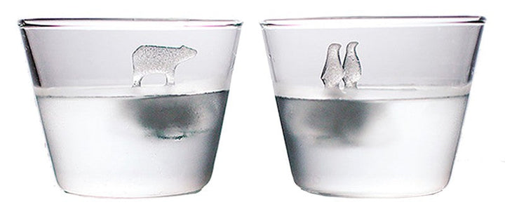 Skanto | Polar Bear og Pingviner Silikon Isform 2stk Sett, for Fest, Whisky, Cocktail & Mer