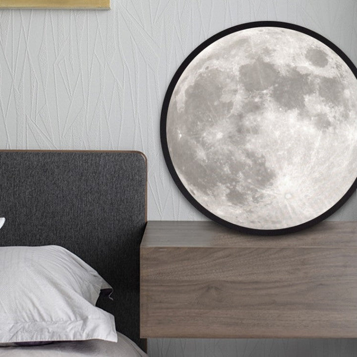 Skanto | 2-i-1 Speil og Lys, med Måne Maleri, LED Ambient Lys & USB Strøm, for Hjem, Kontor og Soverom