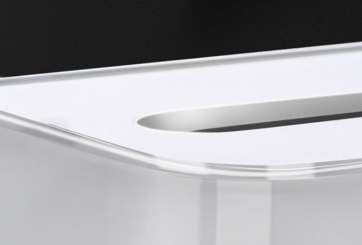Skanto | Multifunksjonell Smart Elektronisk Vekkerklokke Ve tissueboks, med Innendørs Termometer og Lydkontroll Design, Passer for Soverom, Stue, Kjøkken & Kontor