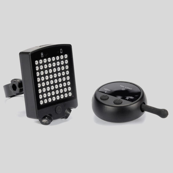 Skanto | USB Oppladbart LED Sykkel Blinklys Laserlys, med Fjernkontroll & Vanntett Design