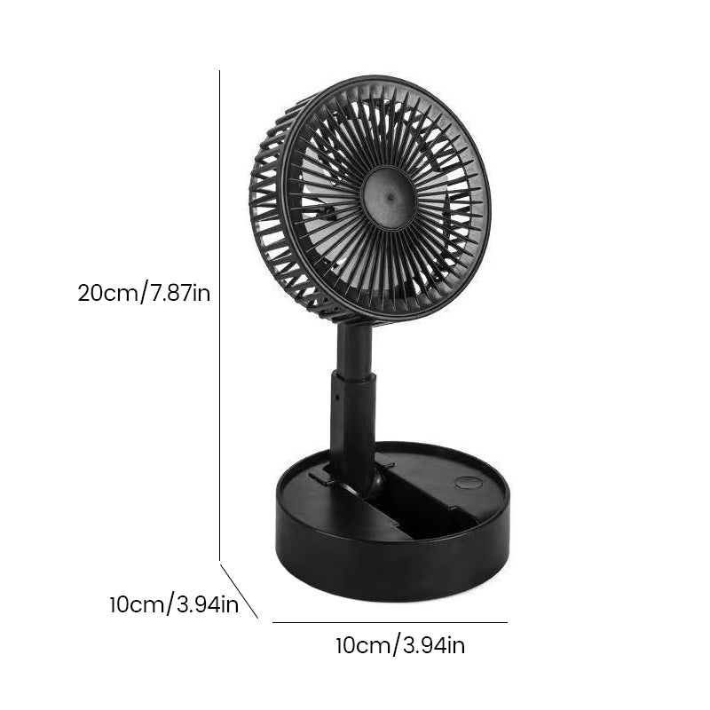 Mini vifte med sammenleggbar teleskopisk telefonholder | Skanto