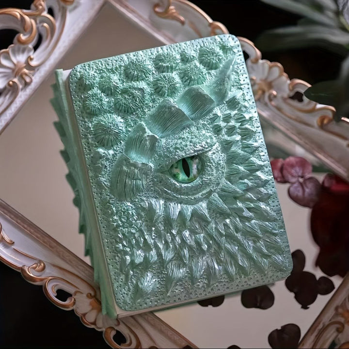 Skanto | Drageøyne 3D Trykket Journal - Håndlaget Harpiks Graverte Notatbok