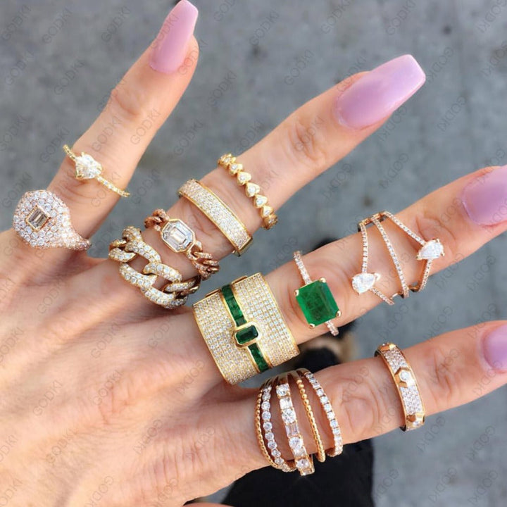 Skanto | Monaco Design Luksuriøs Statement Stabil Ring For Kvinner