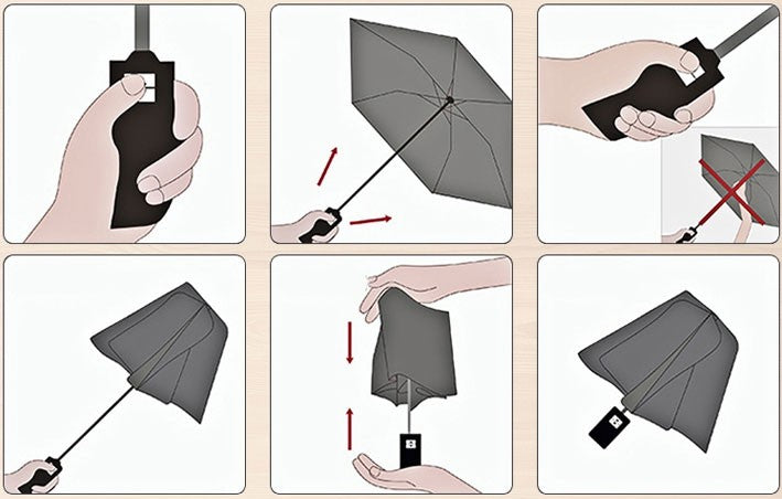 Skanto | Automatisk Sol- og Regnparaply, med Anti-UV Belegg, Stor Kuppel & Anti-glip Håndtak, for Reise, Pendling & Mer