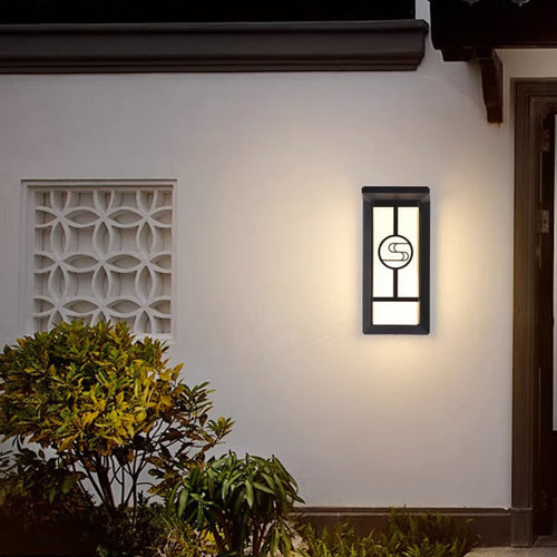 Moderne Industriell Kuboid Aluminium Akryl LED Vanntett Utendørs Vegglampe For Utendørs Patio | Skanto