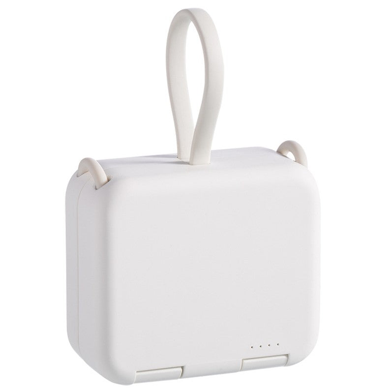 Skanto | 4000mAh Bærbar Baklomme Power Bank, med Telefonholder, Sammenleggbart Design & Laderkabel, for Hovedmobiltelefontyper