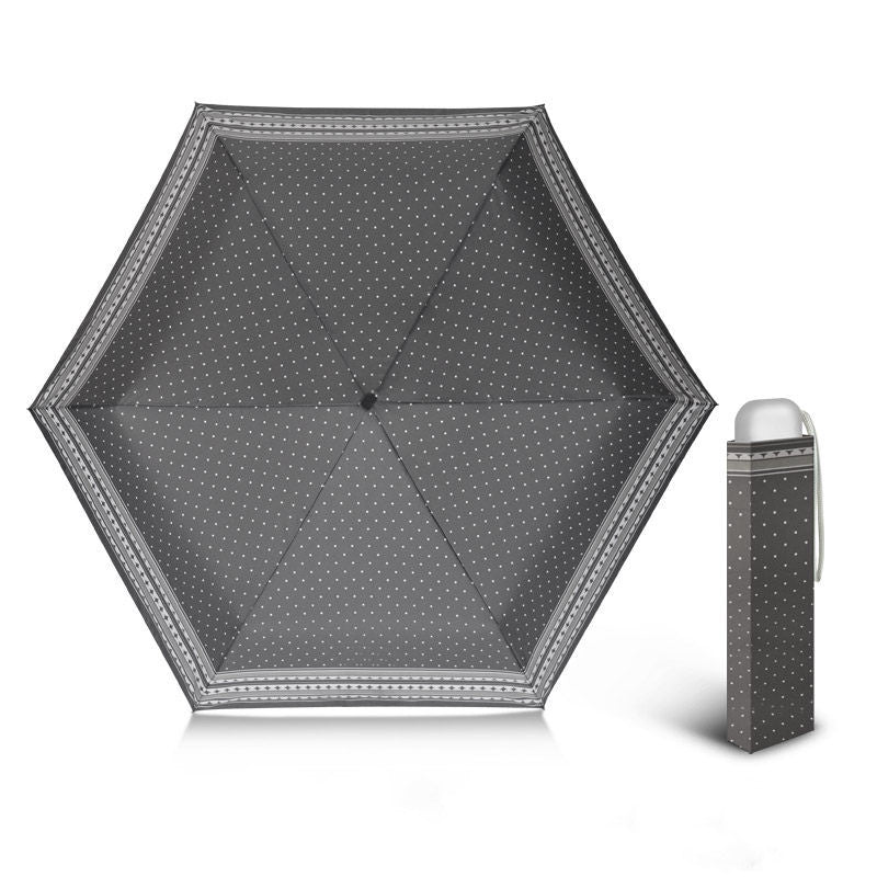 Skanto | Mini Slim Automatisk UV Paraply, med 6 Ribber & 99% UV Blokk, for Solfylte & Regnfulle Dager