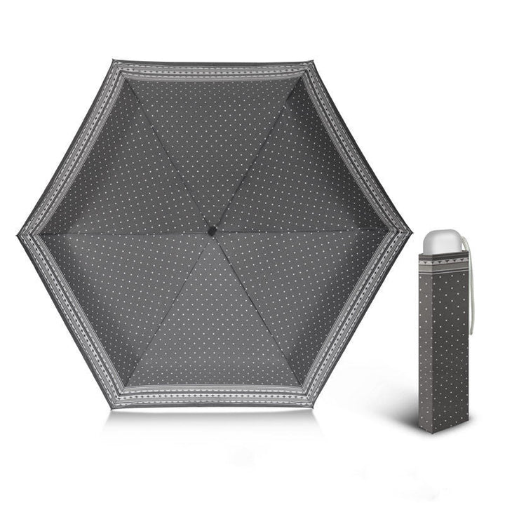 Skanto | Mini Slim Automatisk UV Paraply, med 6 Ribber & 99% UV Blokk, for Solfylte & Regnfulle Dager
