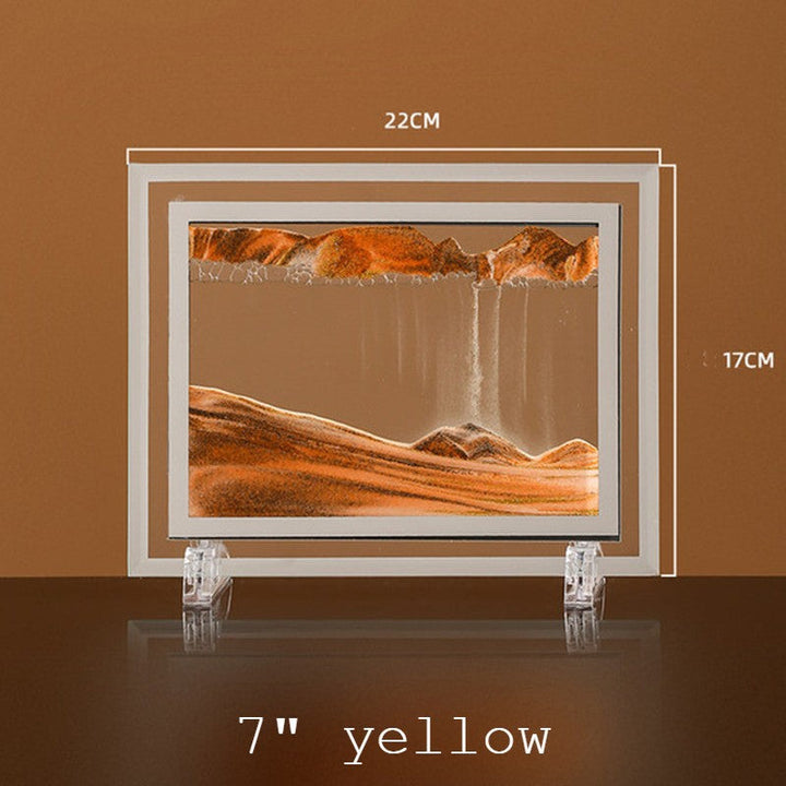 Skanto | Dynamisk Glassrammet Bevegelig Sand Natur Landskap, for Desktop, Hjem, Kontor, Dekor