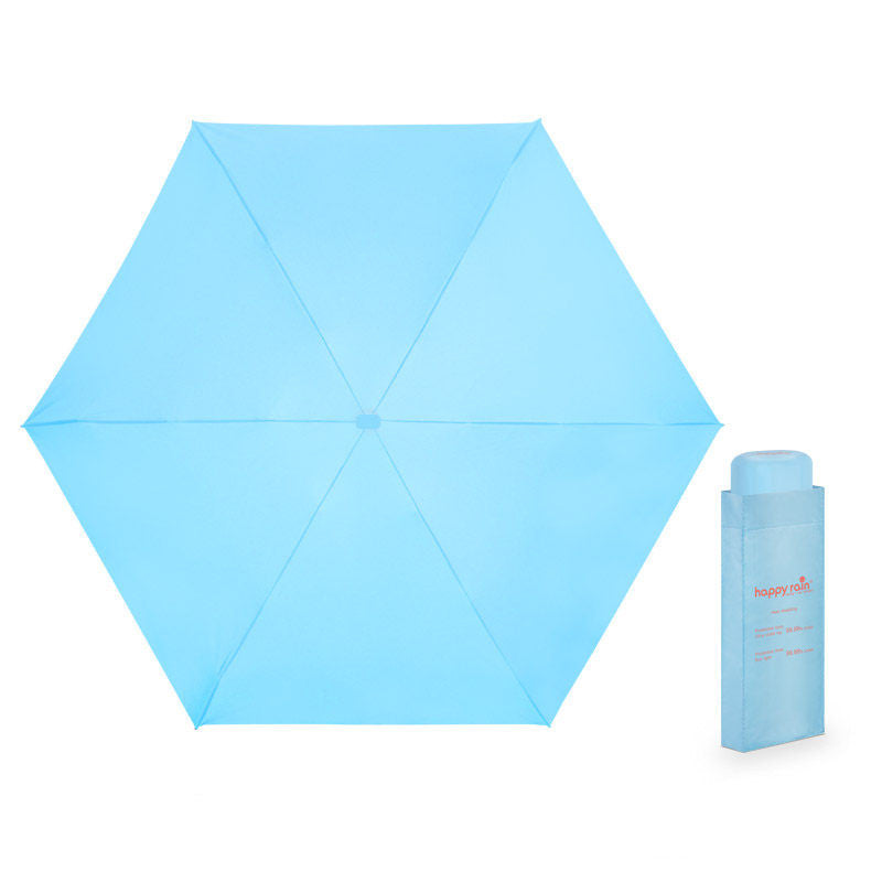 Skanto | Mini Slim Automatisk UV Paraply, med 6 Ribber & 99% UV Blokk, for Solfylte & Regnfulle Dager