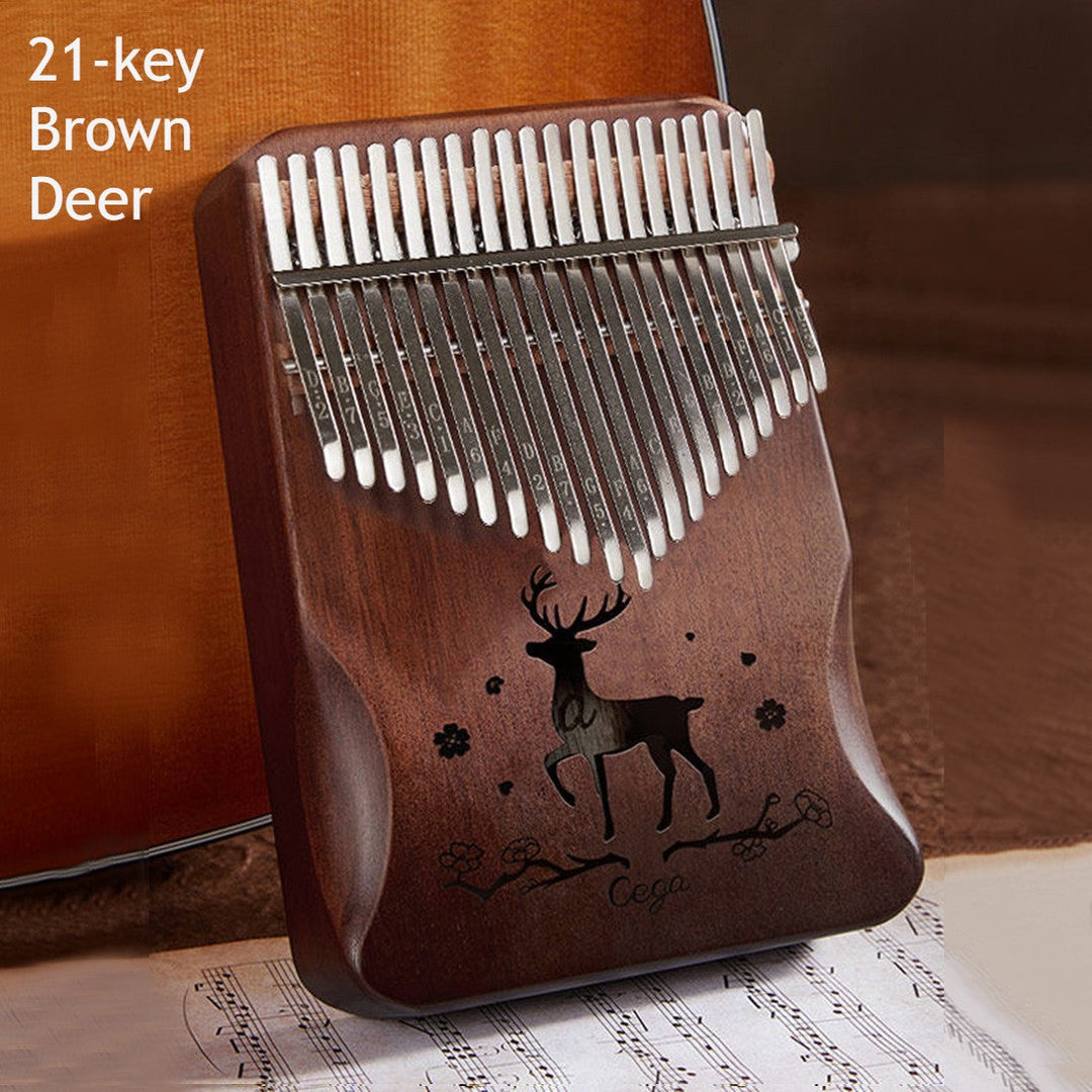 Skanto | Bærbar Kalimba, med 21 tangenter og solid treplate, for barn, voksne, nybegynnere, profesjonelle