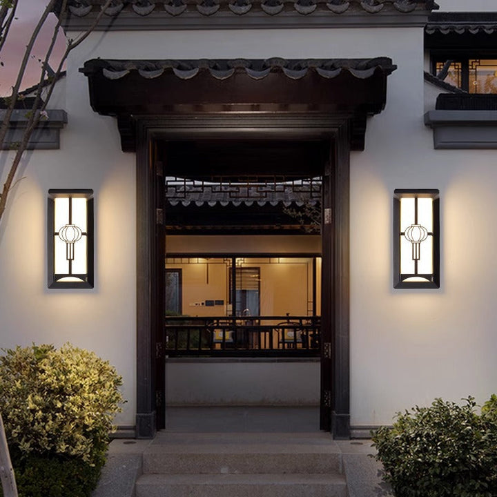 Moderne Industriell Kuboid Aluminium Akryl LED Vanntett Utendørs Vegglampe For Utendørs Patio | Skanto