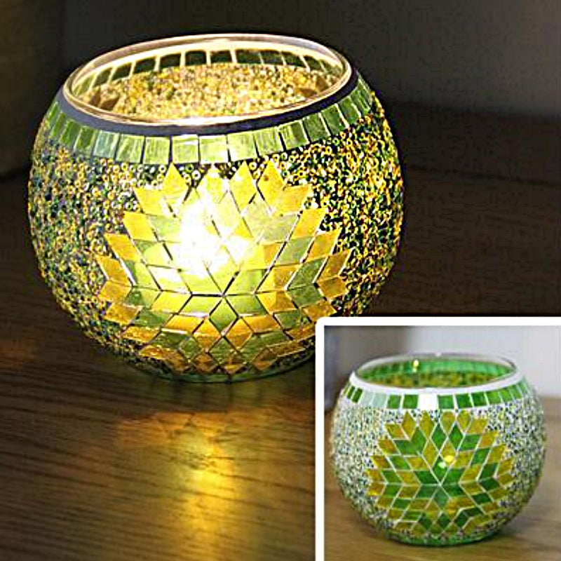 Skanto | Europeisk Retro Glass Mosaic Tealight Holder