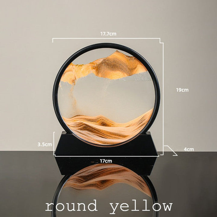 Skanto | Dynamisk Glassrammet Bevegelig Sand Natur Landskap, for Desktop, Hjem, Kontor, Dekor