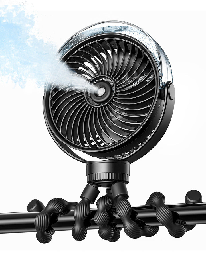 Misting Barnevognvifte – Bærbar Babyvifte med Spray | Skanto