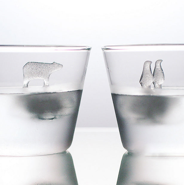 Skanto | Polar Bear og Pingviner Silikon Isform 2stk Sett, for Fest, Whisky, Cocktail & Mer