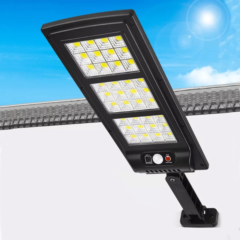 LED Stigelys med PIR for vegg - solcelledrevet, fjernstyrt lampe | Skanto