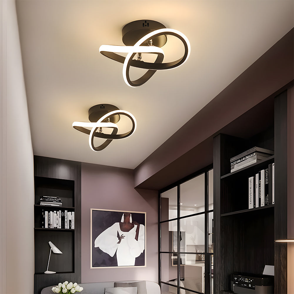 Skanto | Taklampe med LED svart metallramme