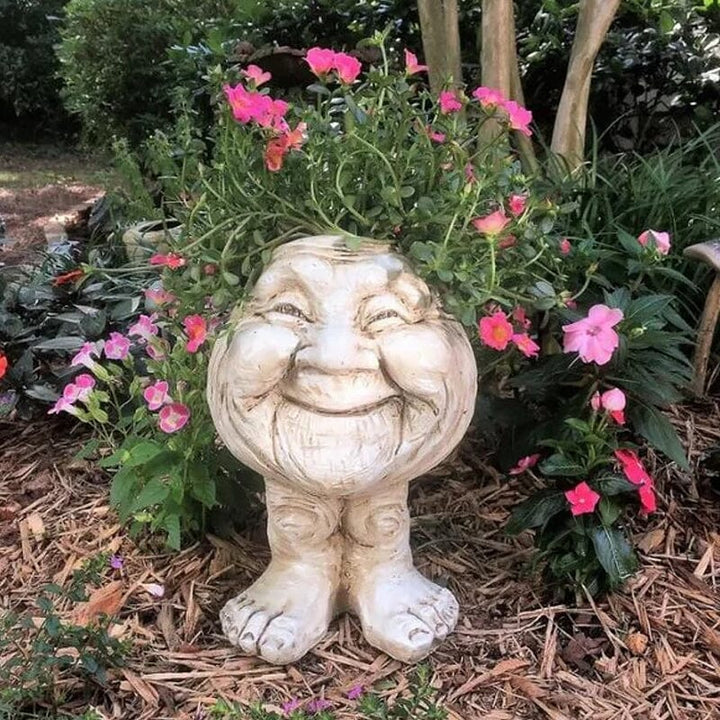 Skanto | Ansikts Statue Plantepotte