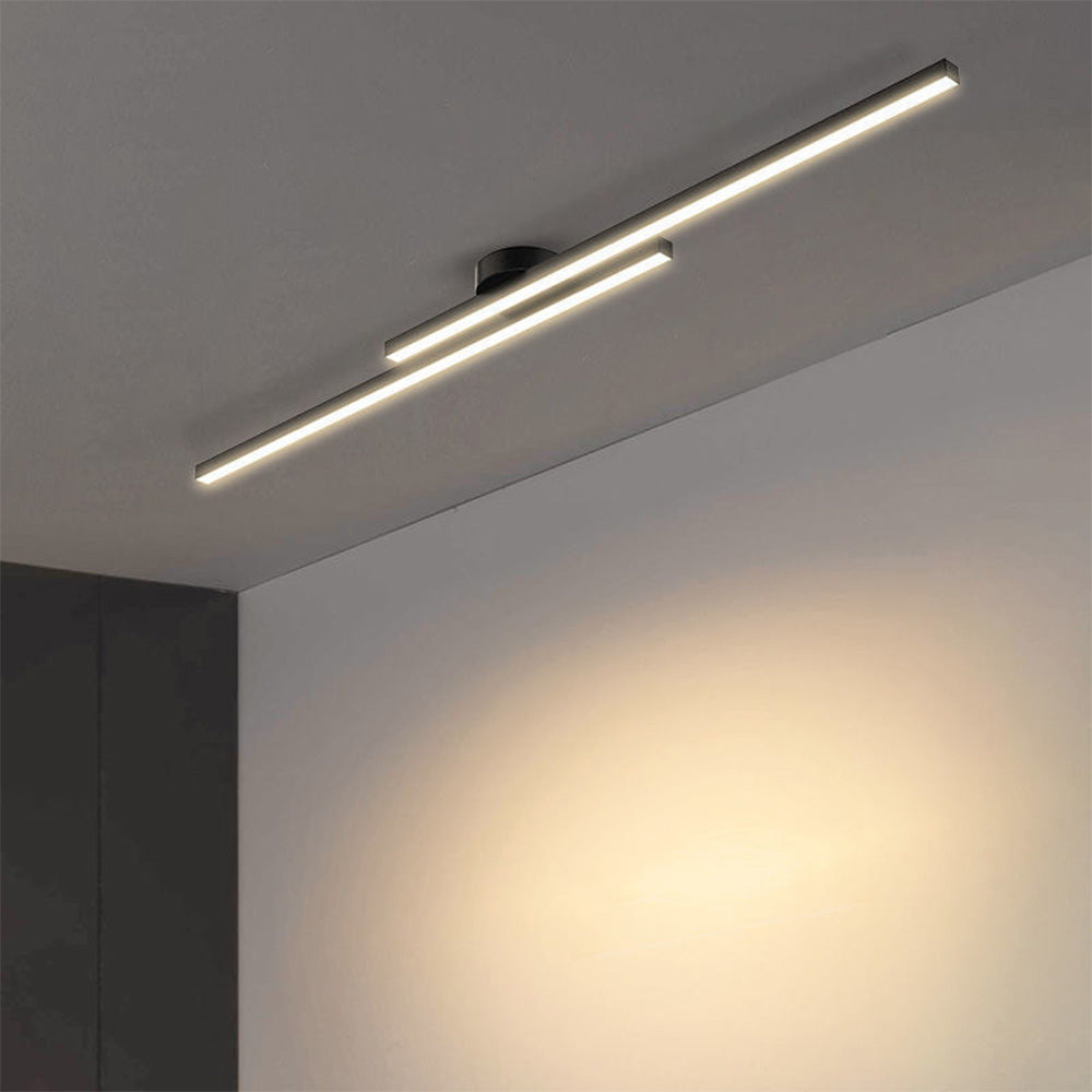 Skanto | Moderne Aluminium Semi Flush Mount LED Taklampe | Minimalistisk Design for Stue. Soverom & Gang