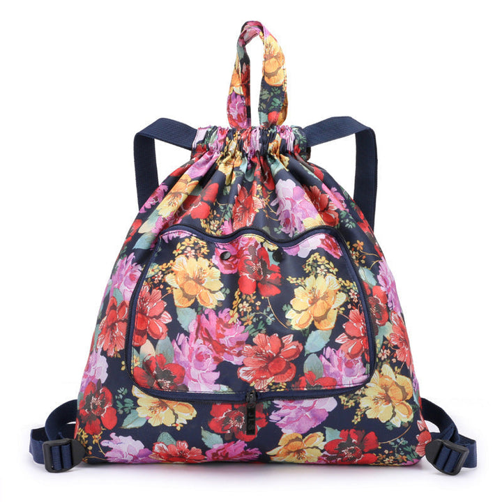 Samlebar trykt nylon ryggsekk med snor | Skanto