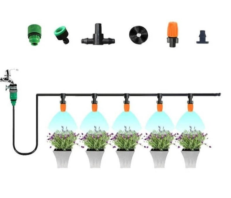 Skanto | Pro Sprinkler Sett – Smart Hage Vanning System | Tilpassede Dyser | Vannbesparende Design | 5m–20m Slange