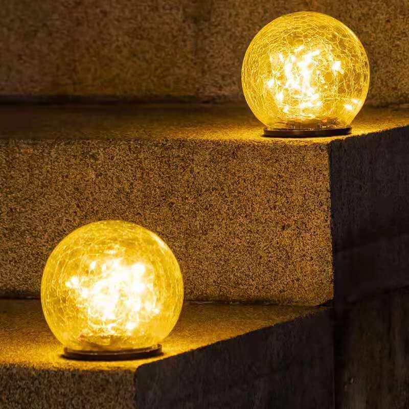 LED utendørsbelysning med glassbunndekorasjon