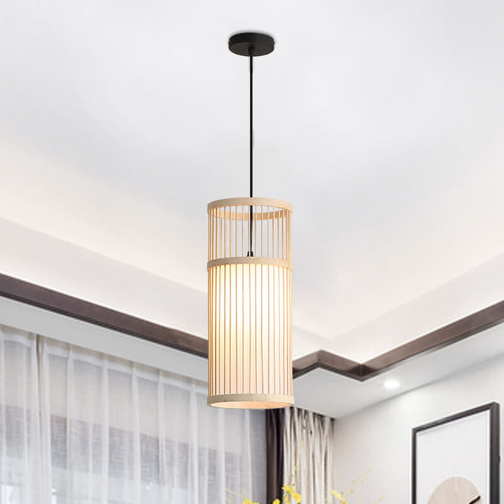 Skanto | Bambora Zen Pendellampe | Håndvevd Bambuslanterne | Japansk Design | Naturlig Eleganse