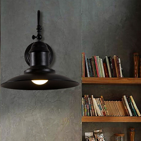 Tradisjonell Vintage Horn Jern 1-Lykt Utendørs Vegglampe For Entré | Skanto