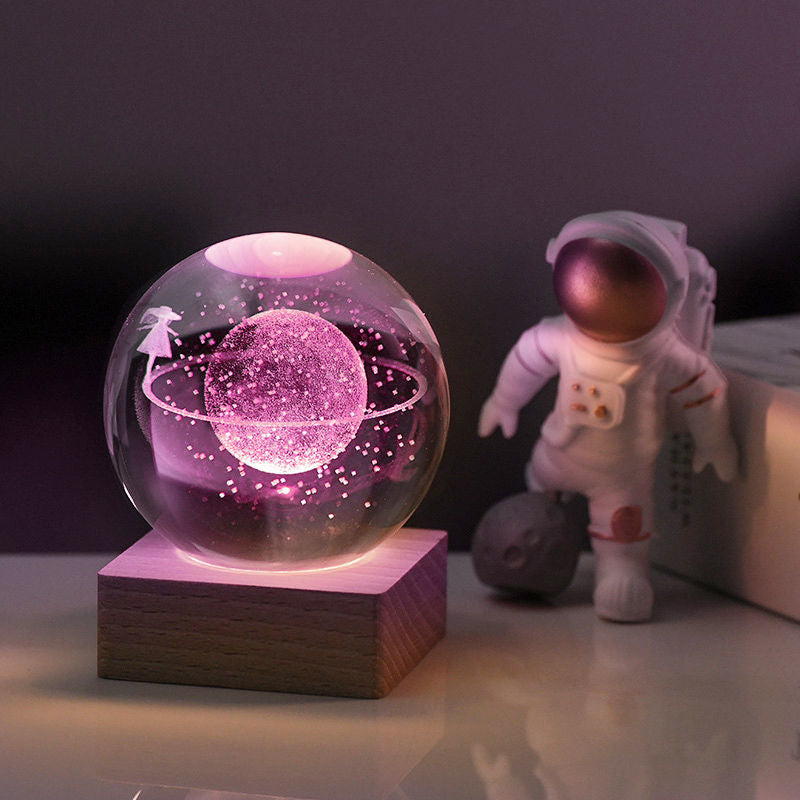 3D Galaxy Crystal Ball Night Light | Skanto
