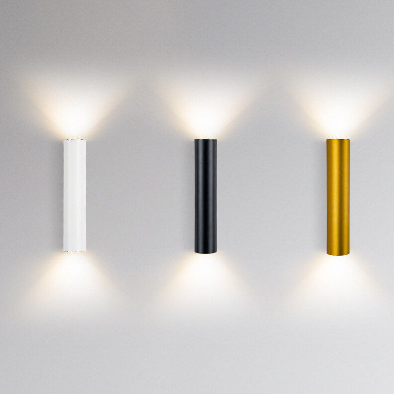 Skanto | Enkel Aluminium Sylinderformet 2-Lykt Vegglampe